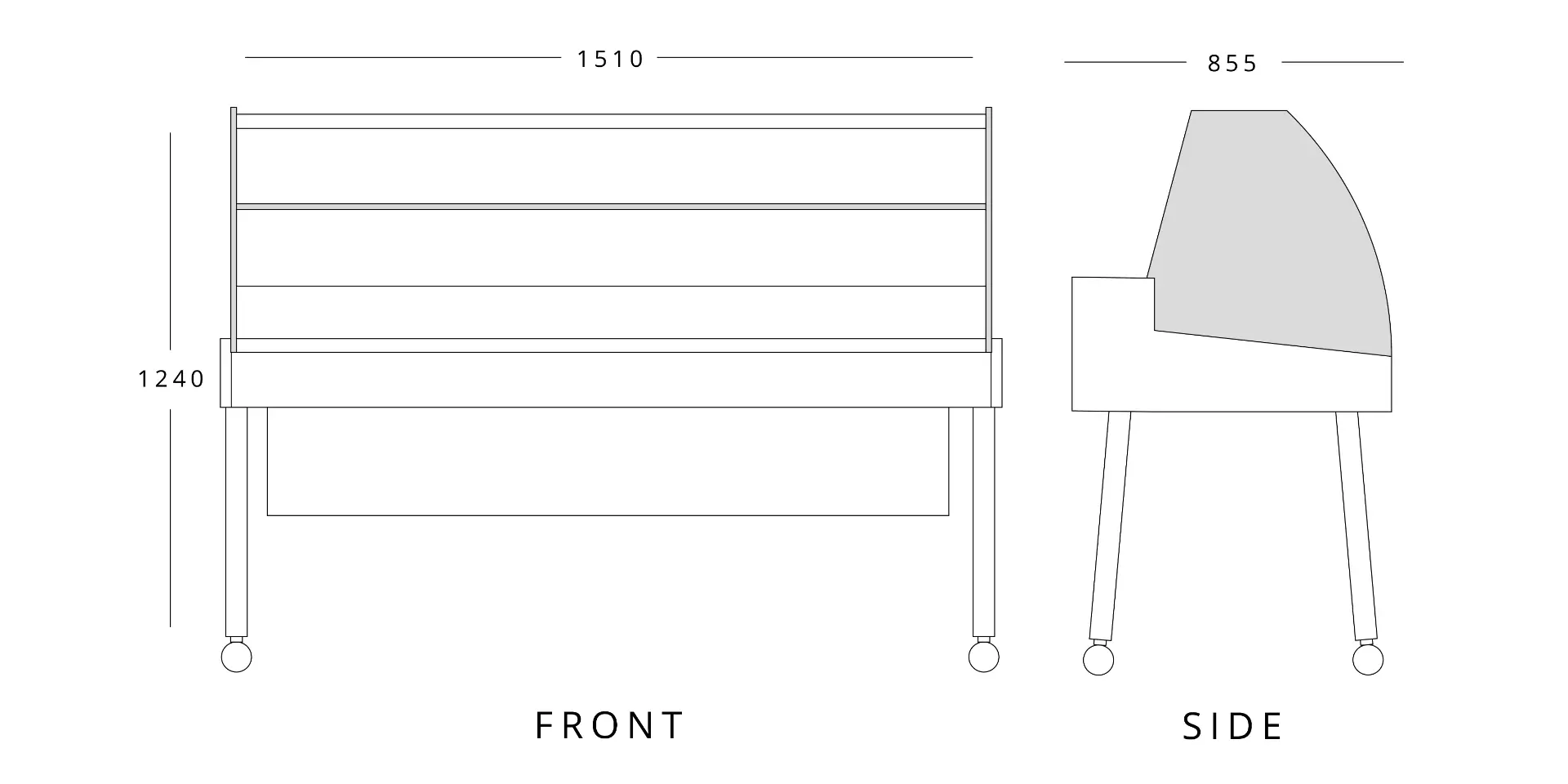 MAFIROL Display Case with Base 1510mm Wide - Image 2