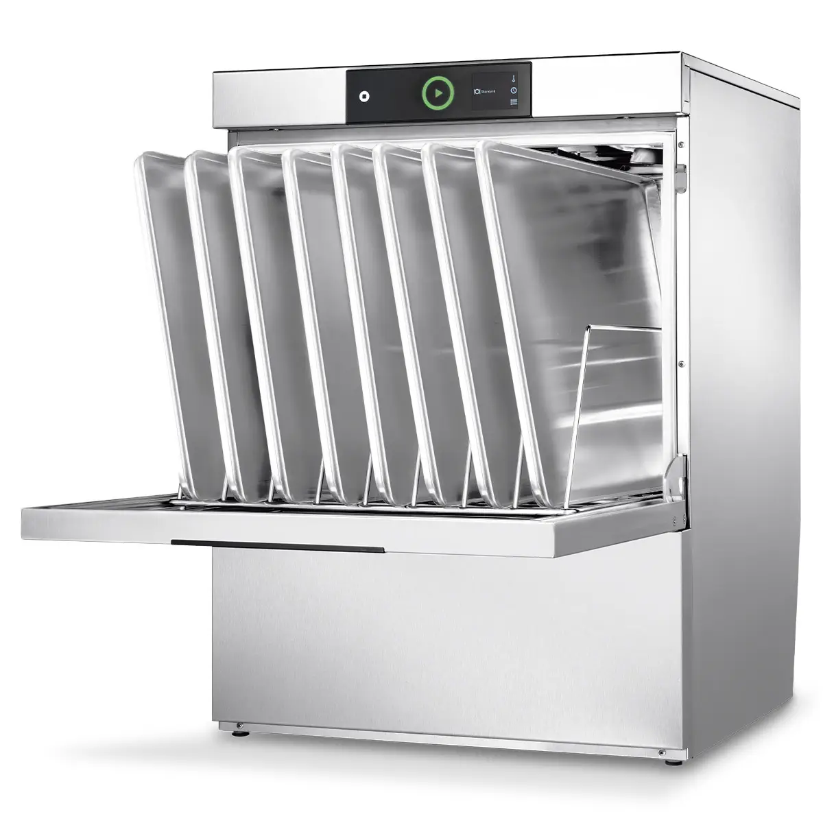 Hobart FXLS-10C 500mm Basket Frontloading Commercial Dishwasher with Chemical Pump, Integral Water Softener & Drain Pump, 18 Plates