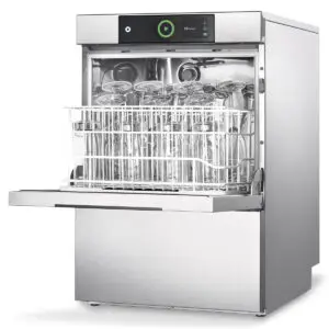 Hobart GC-10C 400mm Casket Frontloading Commercial Glasswasher with Chemical Pump & Drain Pump, 16 Pint Capacity