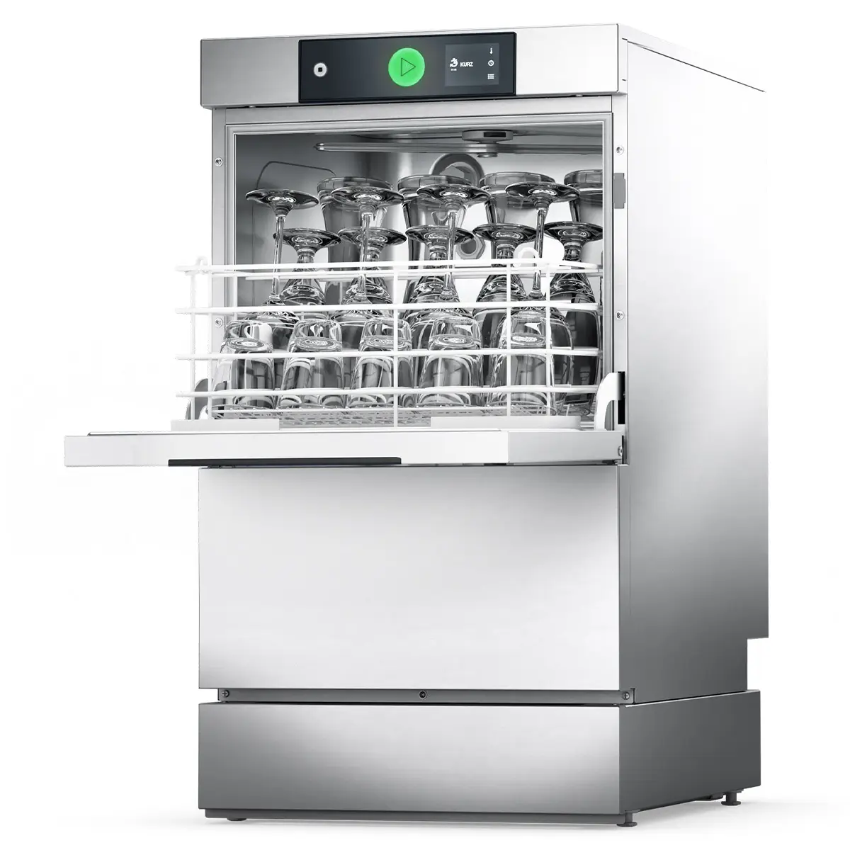 Hobart GCPROI-10C 400mm Basket Frontloading Commercial Glasswasher with Chemical Pump, Drain Pump & RO, 16 Pint Capacity