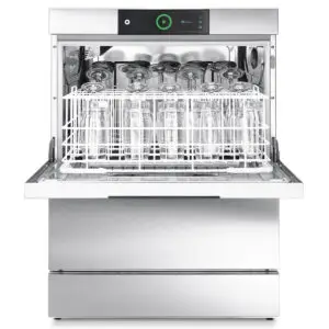 Hobart GPCROI-10C 500mm Basket Frontloading Commercial Glasswasher with Chemical Pump, Drain Pump & RO, 25 Pint Capacity