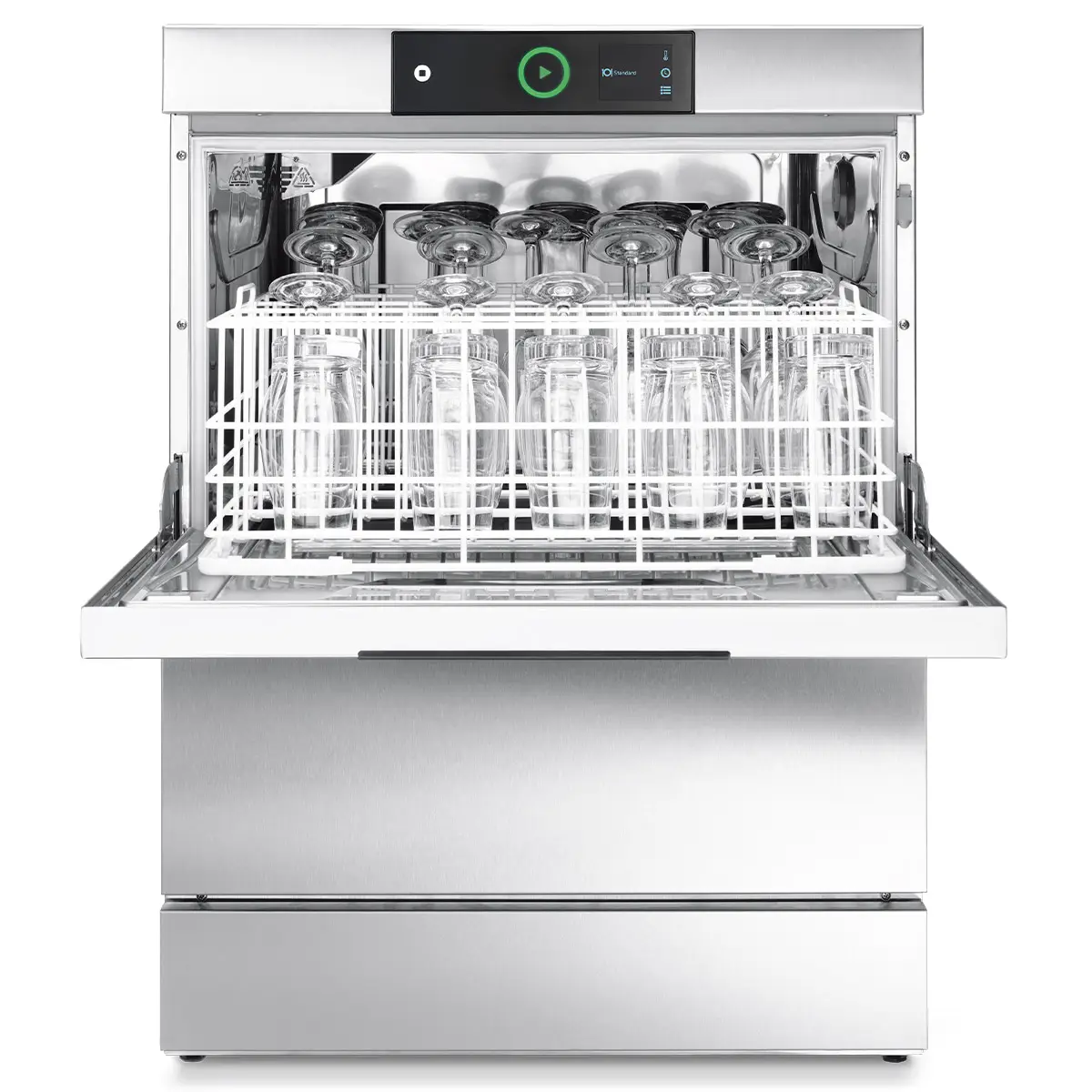 Hobart GPCROI-10C 500mm Basket Frontloading Commercial Glasswasher with Chemical Pump, Drain Pump & RO, 25 Pint Capacity