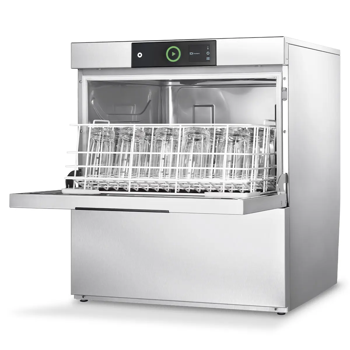 Hobart GXCS-10C 500mm Basket Frontloading Commercial Glasswasher with Chemical Pump, Integral Water Softener & Drain Pump, 25 Pint Capacity