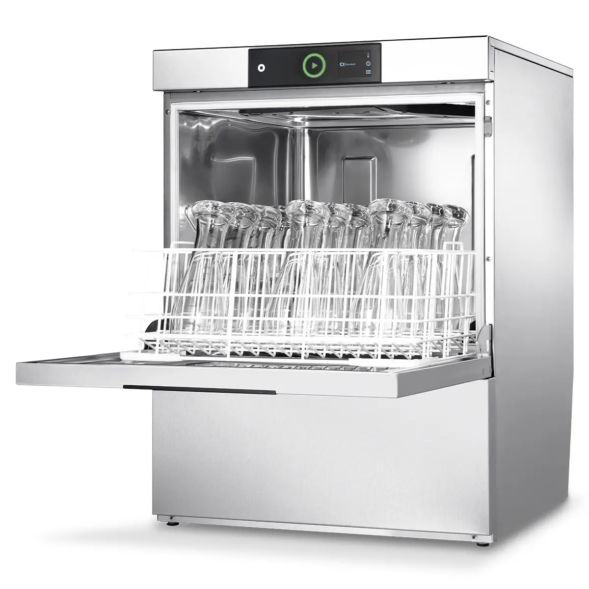 Hobart GXS-10C 500mm Basket Frontloading Commercial Glasswasher with Chemical Pump, Integral Water Softener & Drain Pump, 25 Pint Capacity