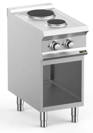 Hobart Ecomax HEPR74A 2 Plate Round Hob on Open Cupboard, 4.1kW