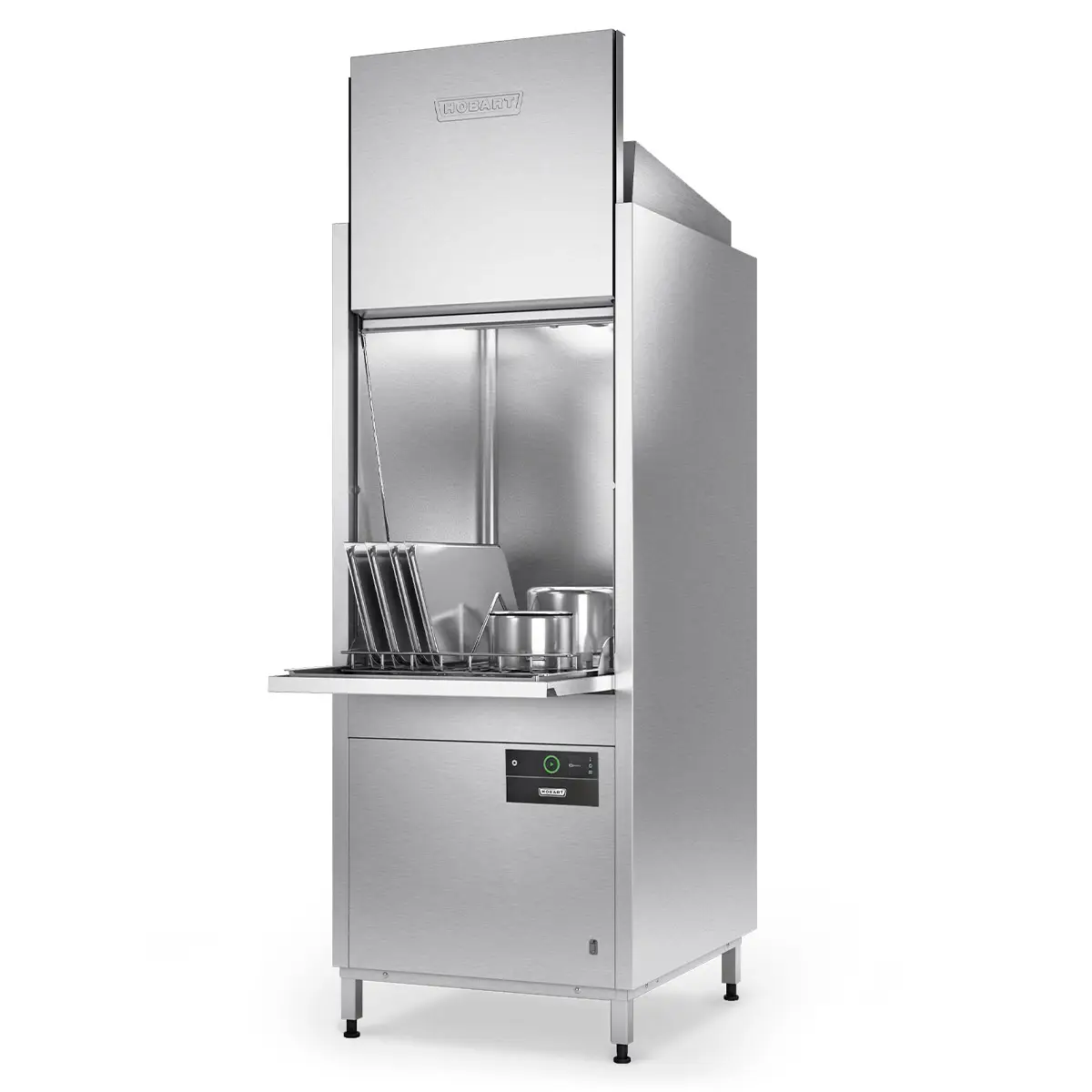 Hobart UXRCS-10B Utensil Washer With In Built Softener, Drain Heat Recovery, Exhaust Heat Recovery, Base Rack, Tray Support, & One Open Basket
