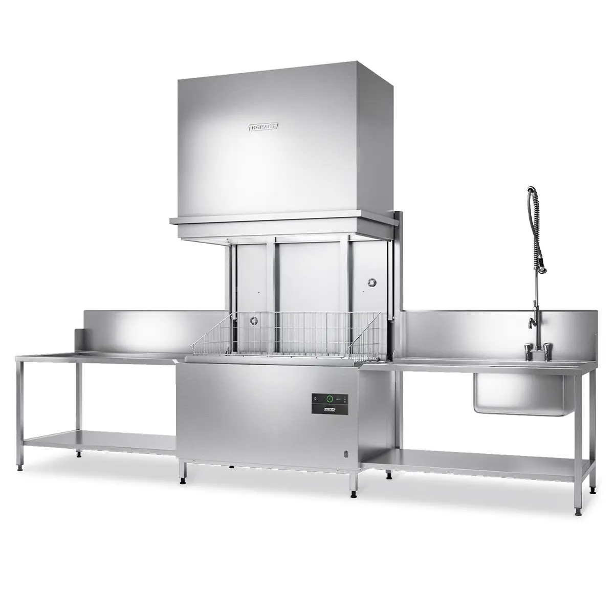 Hobart UXTLHR-10B Utensil Washer with Drain Heat Recovery, Base Rack, Tray Support & 1 Open Basket