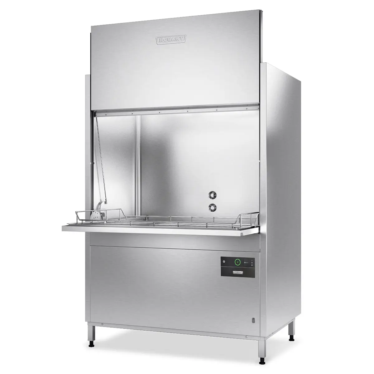 Hobart UXTRC-10B Utensil Washer with Drain Heat Recovery, Exhaust Heat Recovery, Base Rack, Tray Support & 1 Open Basket