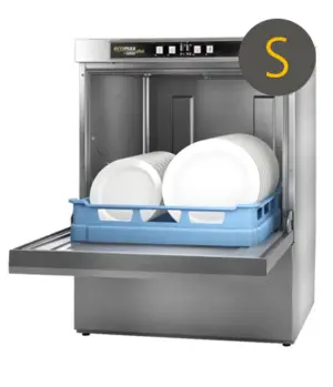 Hobart Ecomax F515S-10D 500mm Basket Frontloading Commercial Dishwasher with Integral Water Softener & Drain Pump, 18 Plates