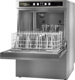 Hobart Ecomax G515-10D 500mm Basket Frontloading Commercial Glasswasher with Drain Pump, 25 Pint Capacity