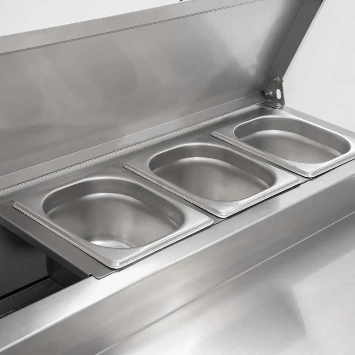 KOLDBOX Compact Double Door Refrigerated Prep Counter With Raised Collar - Image 5