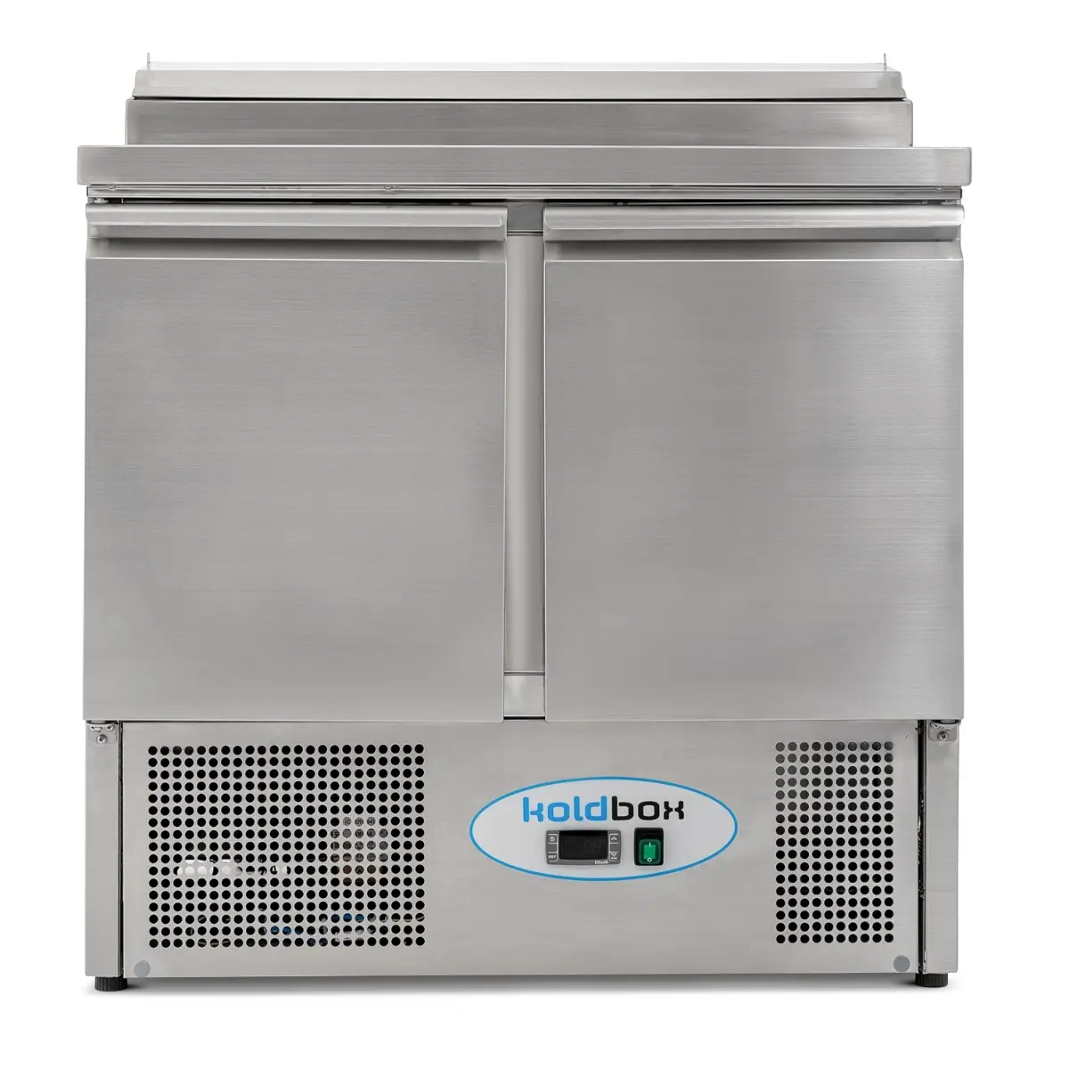 KOLDBOX Compact Double Door Refrigerated Prep Counter With Raised Collar - Image 2