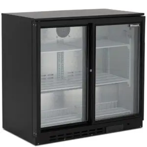 BLIZZARD Low Height Double Sliding Glass Door Bottle Cooler