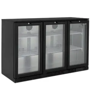 BLIZZARD Low Height Triple Hinged Glass Door Bottle Cooler