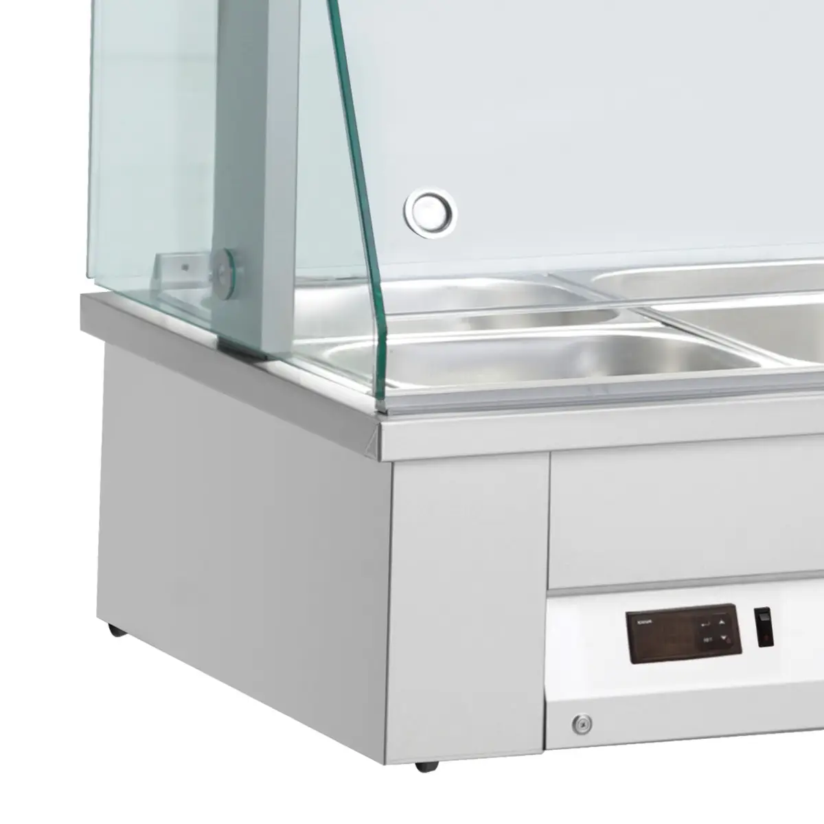 INOMAK Counter Top Bain Marie With Glass Canopy 2x GN1/1 - Image 3