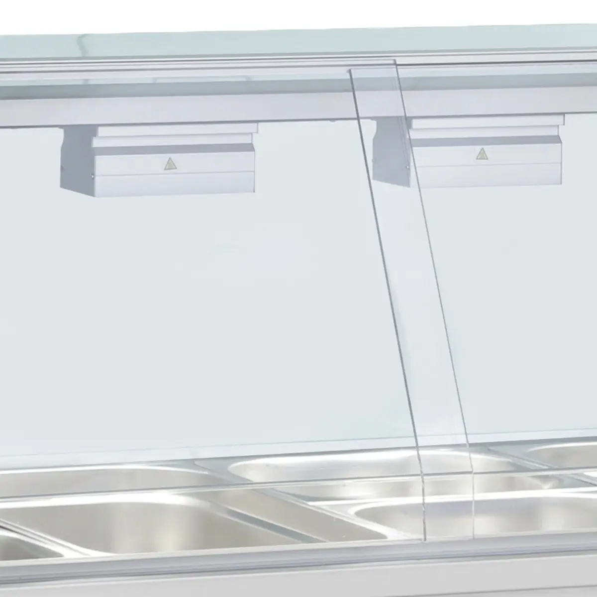 INOMAK Counter Top Bain Marie With Glass Canopy 4 x GN1/1 - Image 3