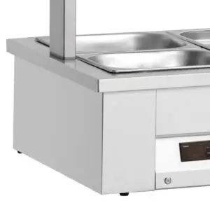 INOMAK Counter Top Bain Marie With Sneeze Guard 3x GN1/1
