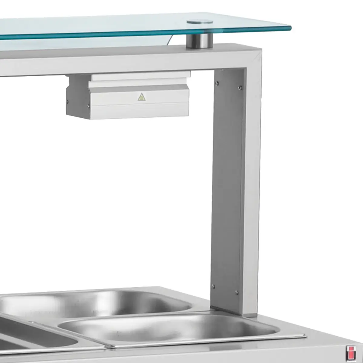 INOMAK Counter Top Bain Marie With Sneeze Guard 2x GN1/1 - Image 4