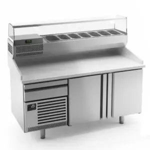 INFRICO Double Hinged Door Pizza Prep Counter