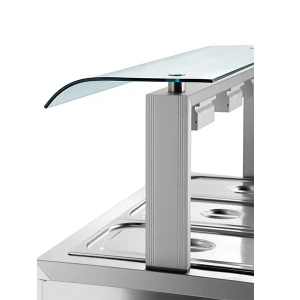 INOMAK Bain Marie With Sneeze Guard 3x GN1/1 - Image 2