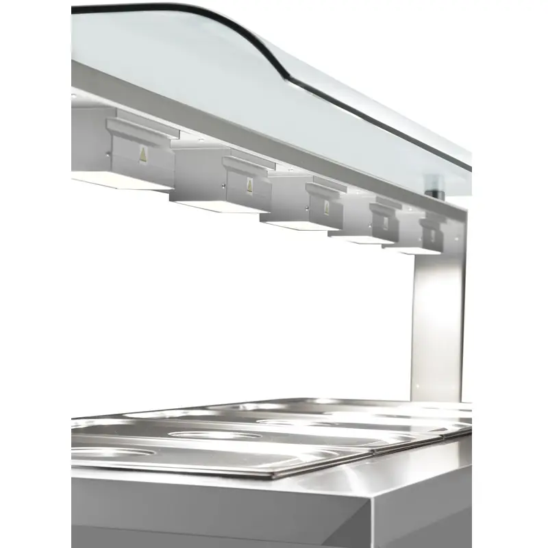 INOMAK Bain Marie With Heated Cupboard And Sneeze Guard 5x GN1/1 - Image 5