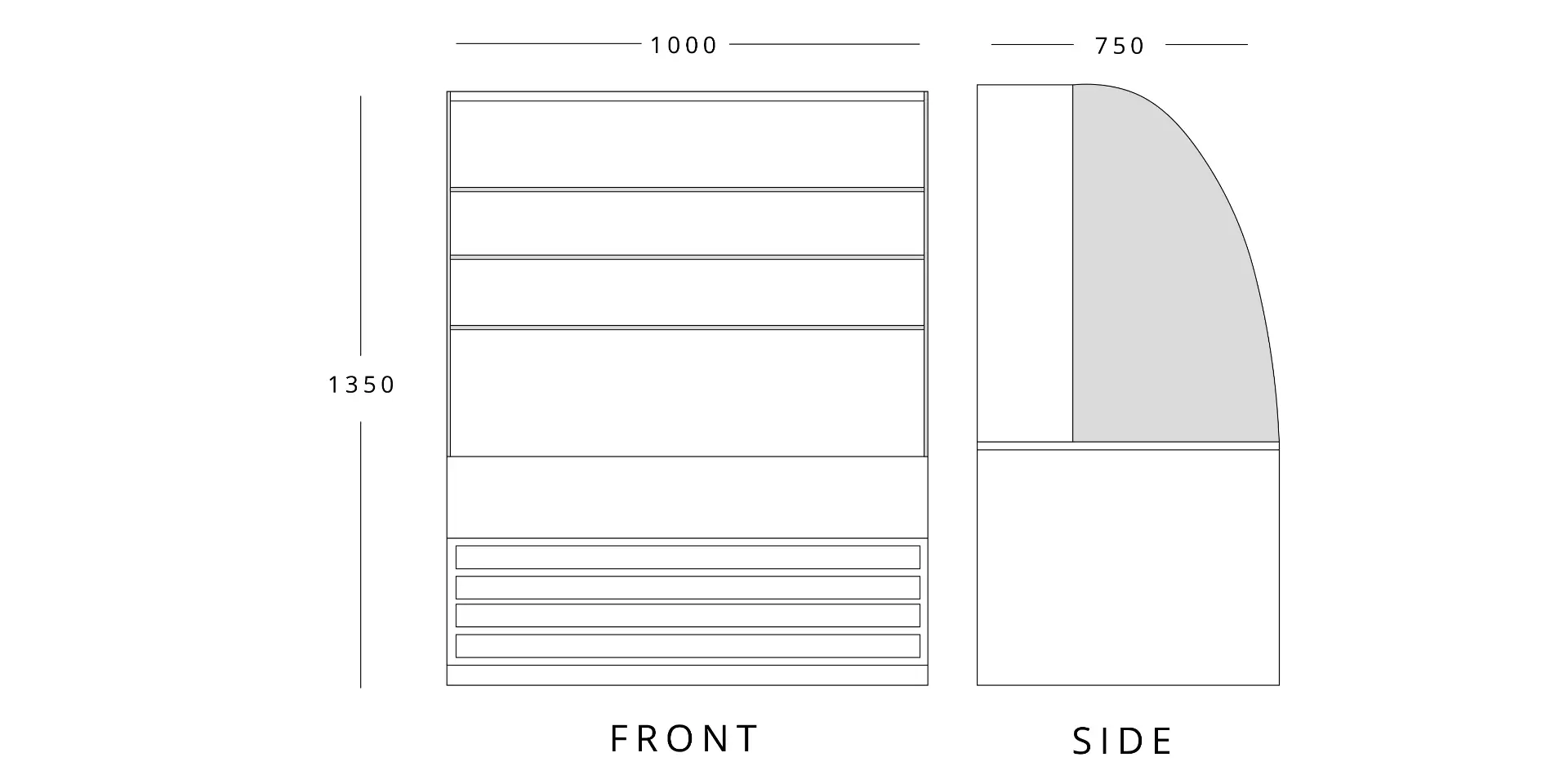 FROST-TECH CHILLED PATISSERIE DISPLAY 1000MM WIDE - Image 2