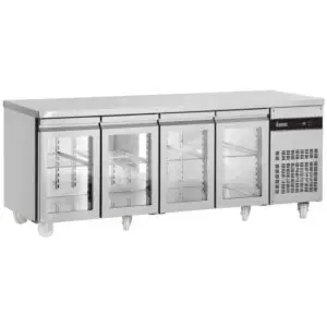 INOMAK 583L Four Hinged Glass Door Gastronorm Counter Refrigerator