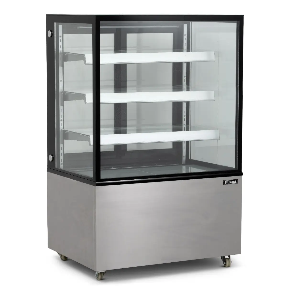 BLIZZARD 90cm Triple Tier Heated Flat Glass Display Unit