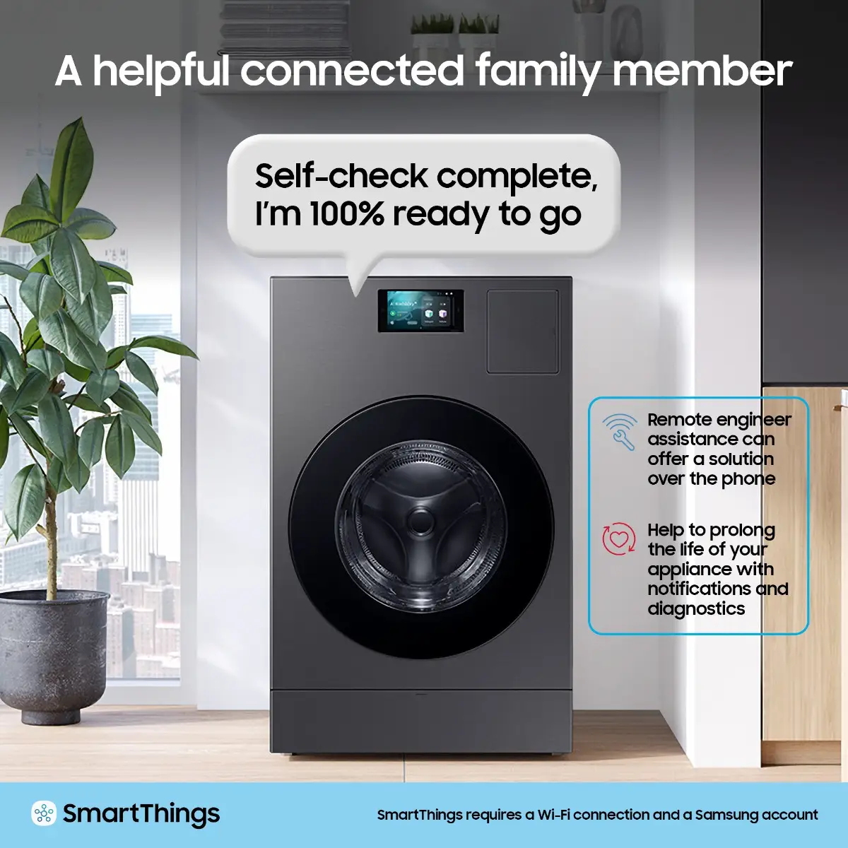 Samsung WD18DB8995BZT1 Bespoke AI All-in-One Heat Pump Washer Dryer, 18/11kg - Image 12