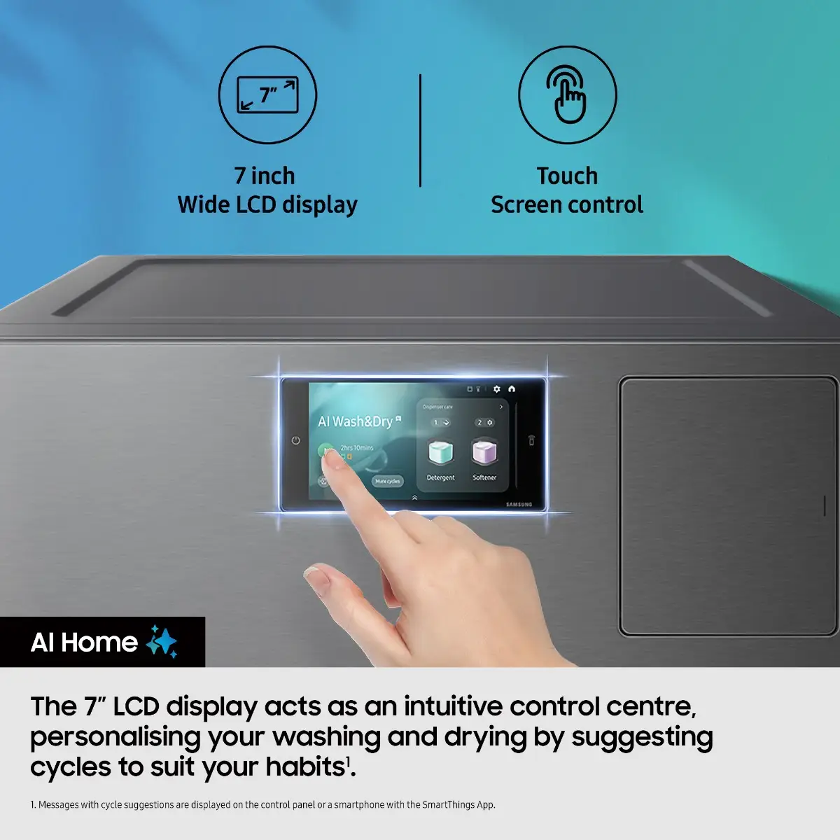 Samsung WD18DB8995BZT1 Bespoke AI All-in-One Heat Pump Washer Dryer, 18/11kg - Image 13