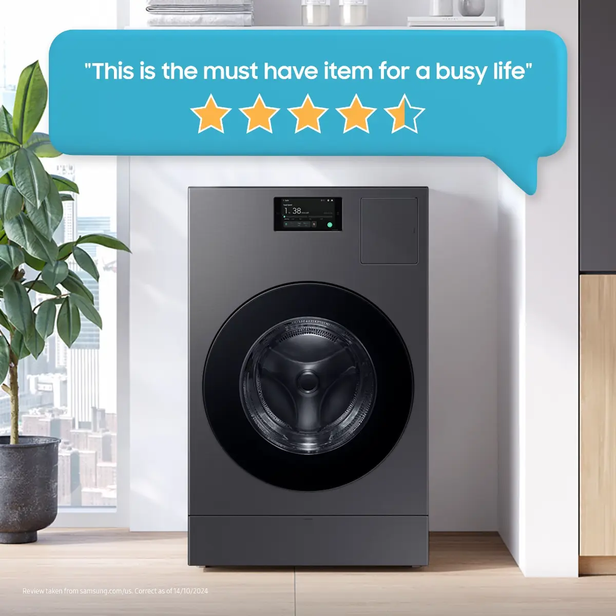 Samsung WD18DB8995BZT1 Bespoke AI All-in-One Heat Pump Washer Dryer, 18/11kg - Image 15