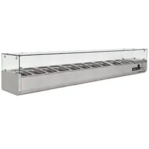 BLIZZARD 2m Glass Canopy 1/4 Gastronorm Prep Top
