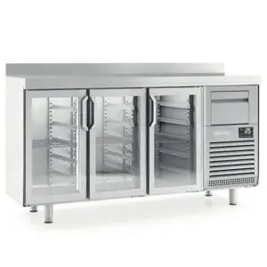 INFRICO Triple Glass Door Tall Back Bar Refrigerated Counter With Upstand