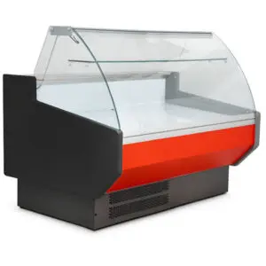 BLIZZARD 1.3m Curved Glass Serve Over Counter
