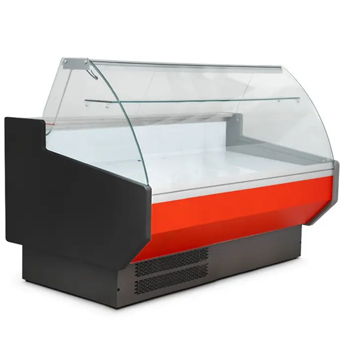 BLIZZARD 1.5m Curved Glass Serve Over Counter
