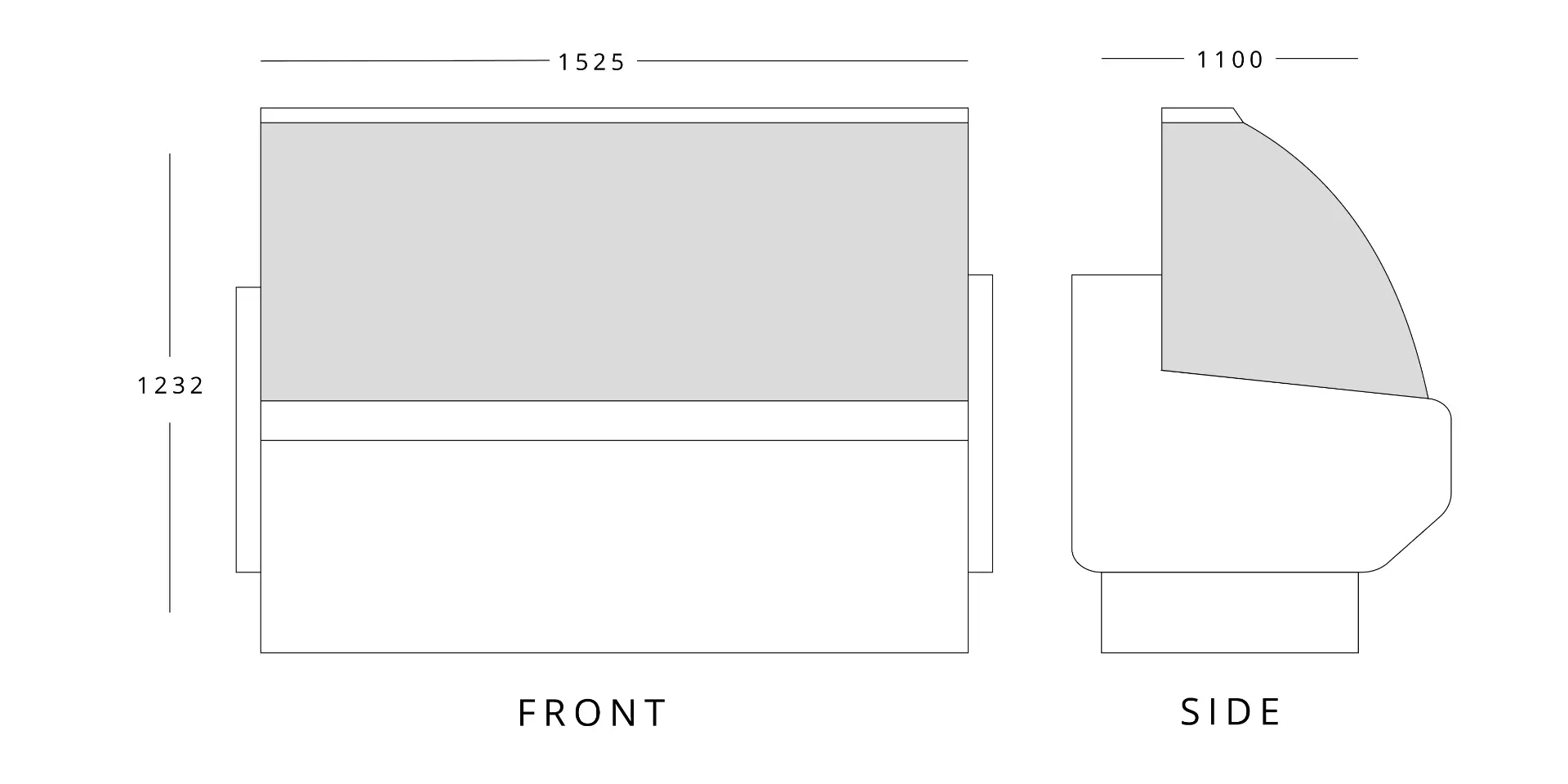 BLIZZARD 1.5m Curved Glass Serve Over Counter - Image 7