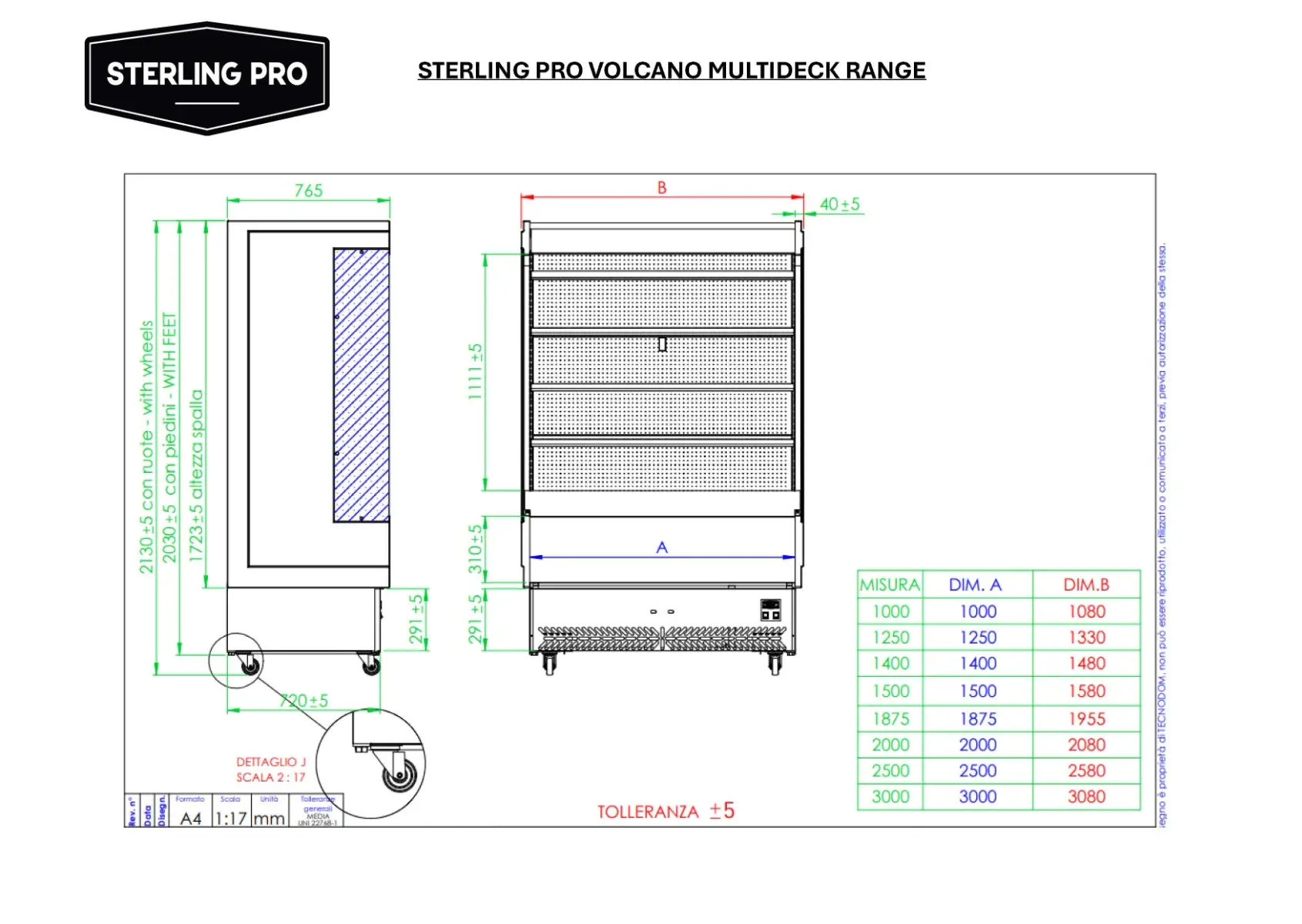 Sterling Pro VOLCANO80/100 Multideck Display Chiller, 1080mm - Image 5