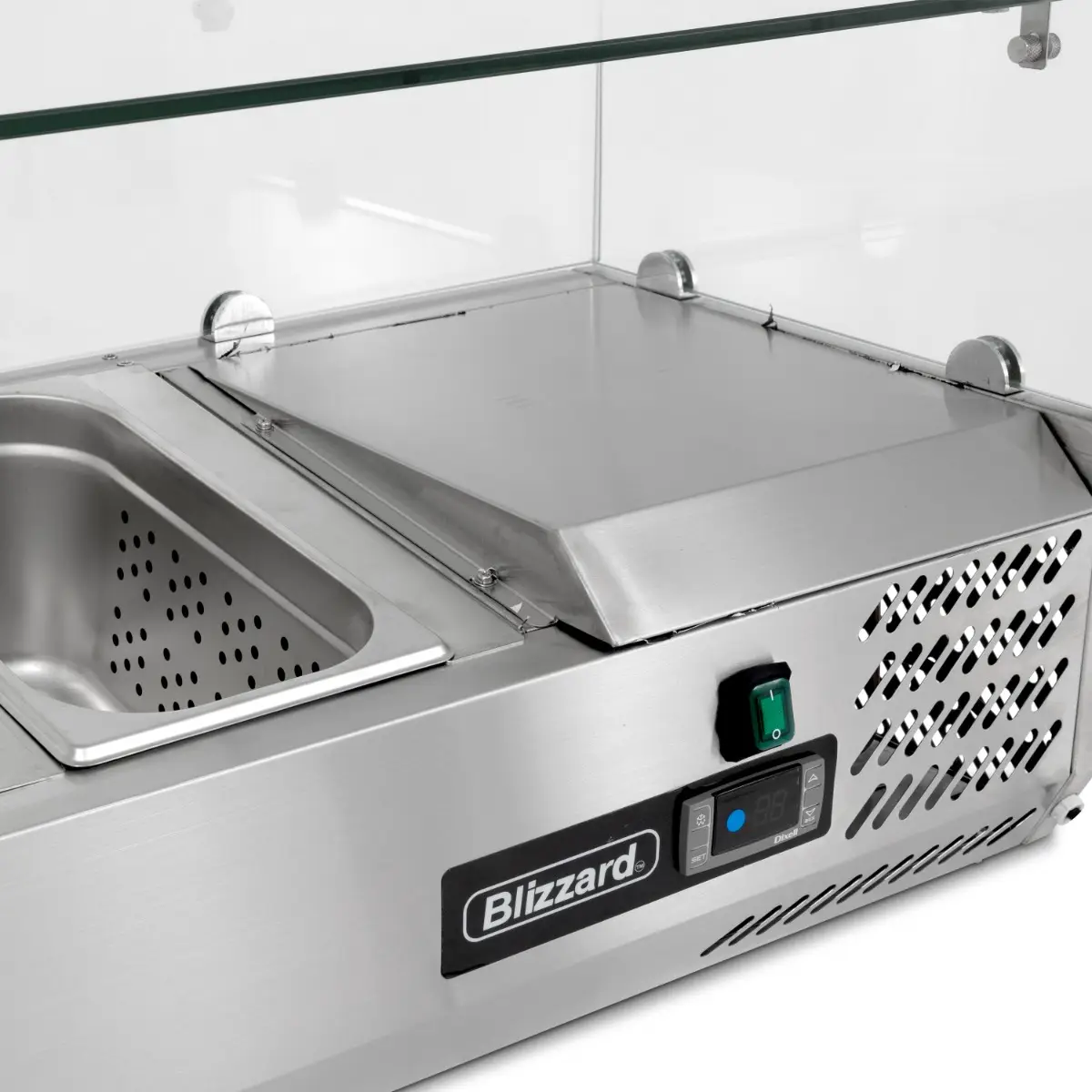 BLIZZARD 2m Glass Canopy 1/3 Gastronorm Prep Top - Image 3