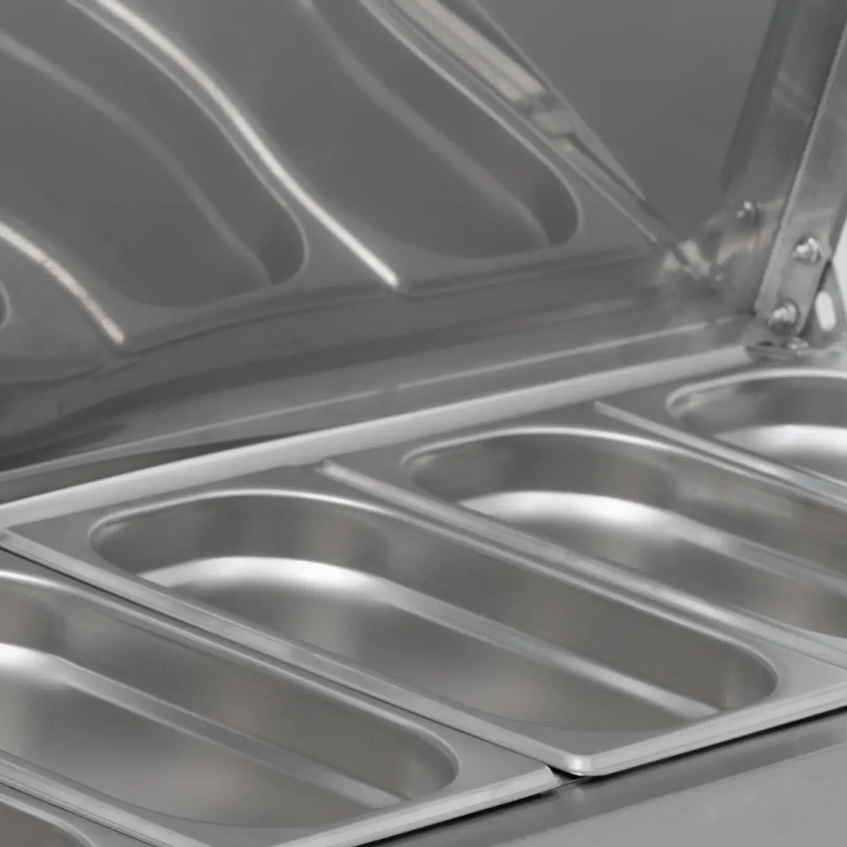 BLIZZARD 1.2m Hinged 1/3 Gastronorm Prep Top - Image 4