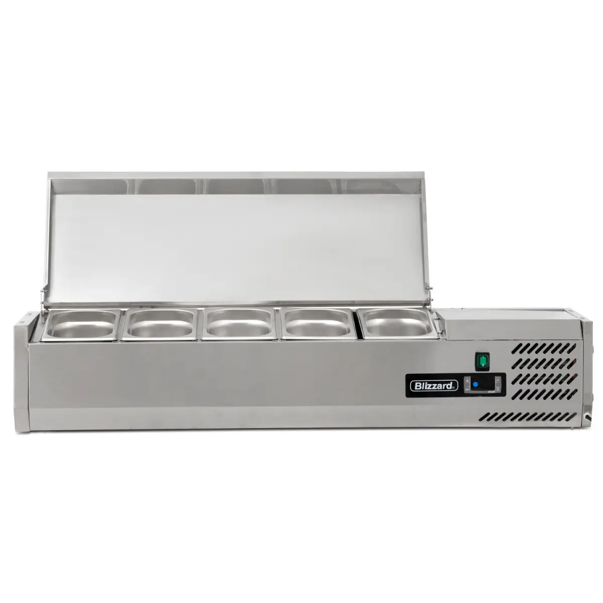 BLIZZARD 1.2m Hinged 1/4 Gastronorm Prep Top - Image 2
