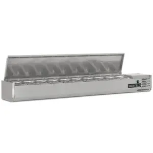 BLIZZARD 2m Hinged 1/4 Gastronorm Prep Top