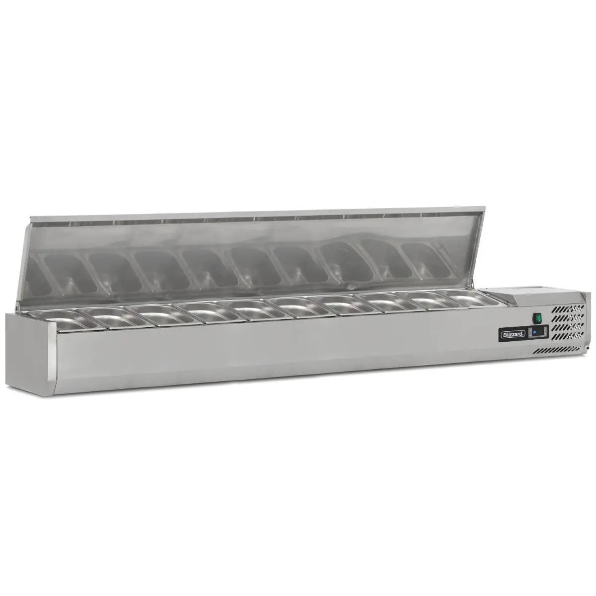BLIZZARD 2m Hinged 1/4 Gastronorm Prep Top