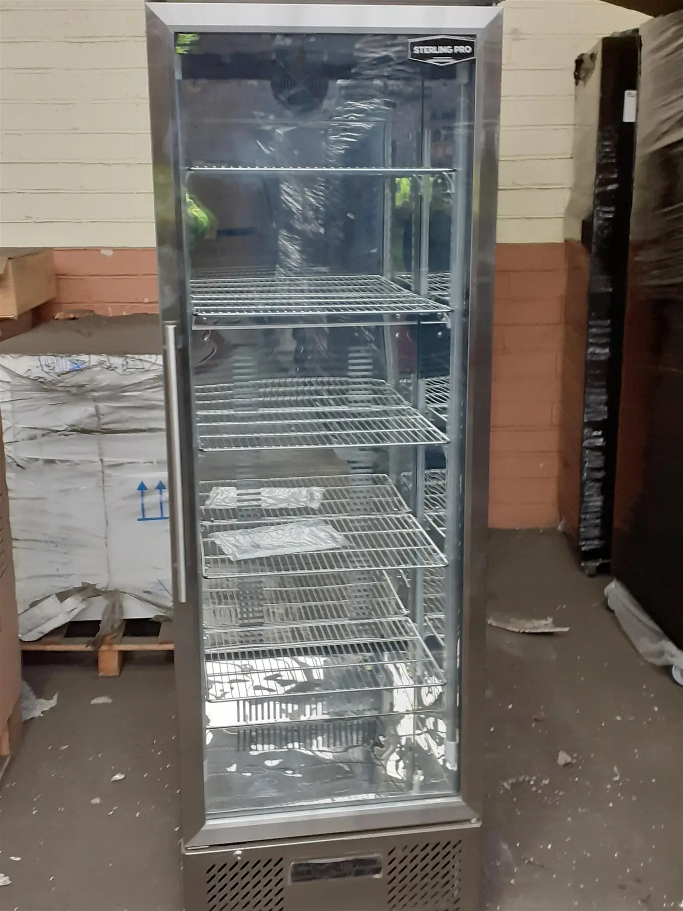 Sterling Pro Green GRADED SP110-STS Single Door Stainless Steel Upright Bottle Cooler, 293 Litres