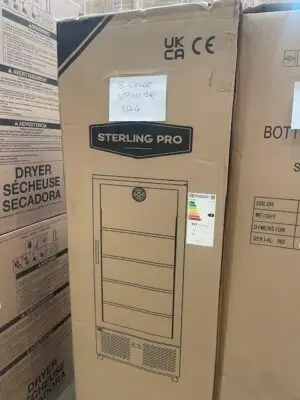 Sterling Pro Green GRADED SP110-BK Single Door Black Upright Bottle Cooler, 293 Litres