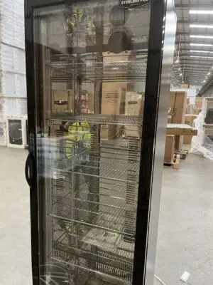 Sterling Pro Green GRADED SP110-BK Single Door Black Upright Bottle Cooler, 293 Litres