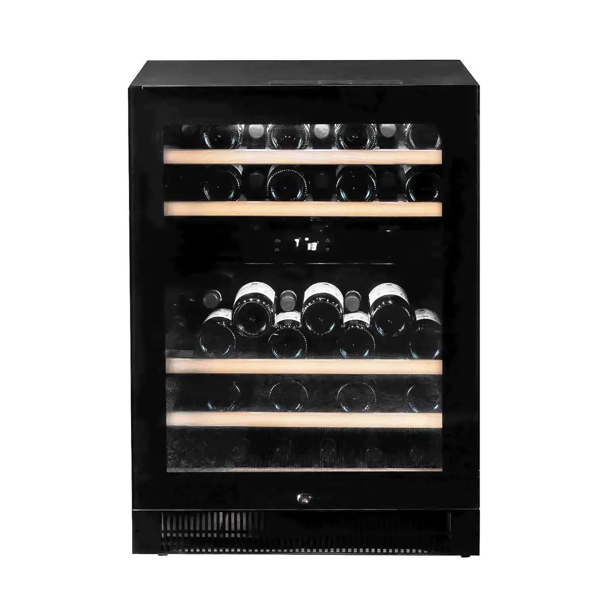 Vestfrost WFG47 Glass Single Door Dual-Zone Compact Wine Cabinet, 44 x 750ml Bottles