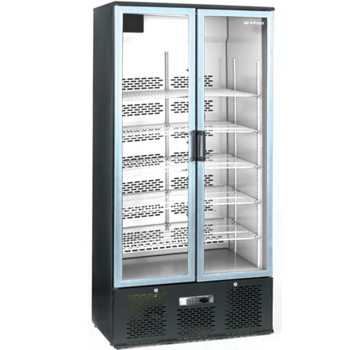INFRICO Upright Double Hinged Glass Door Bottle Cooler