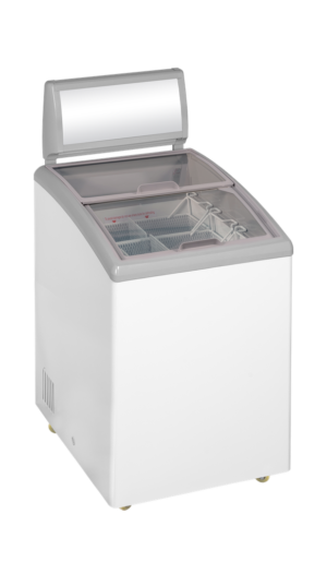 TEFCOLD IDC152C-W1 Sliding Curved Glass Lid Chest Freezer