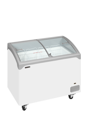 TEFCOLD NIC301SCEB Sliding Curved Glass Lid Chest Freezer