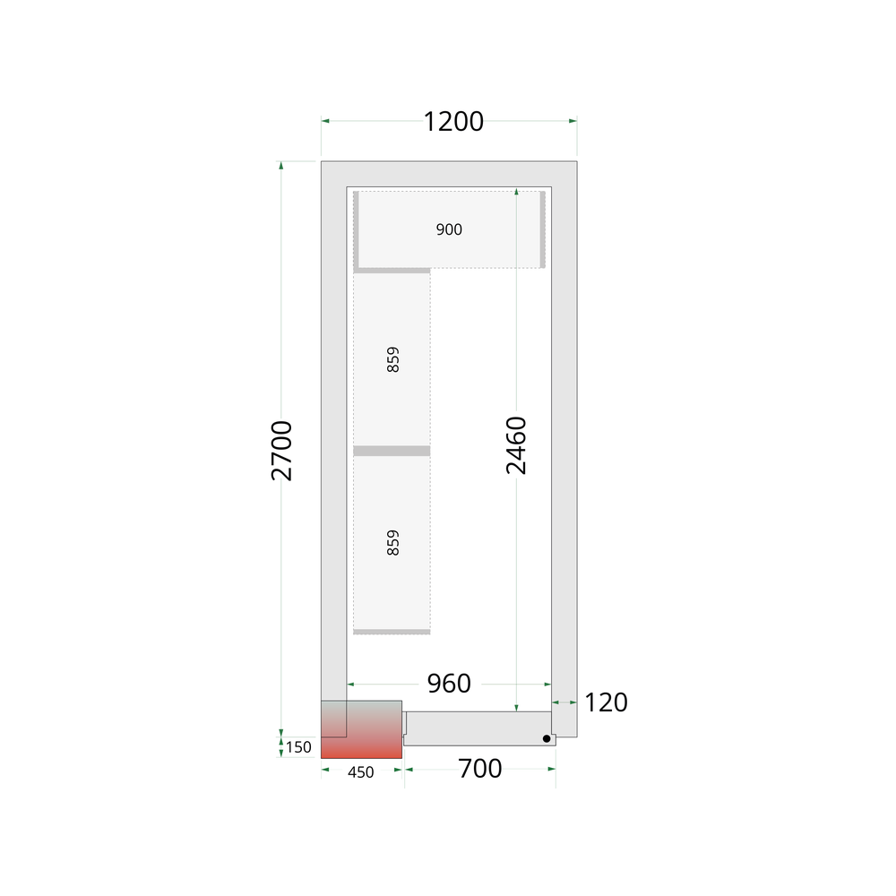 TEFCOLD Shelf Rack System Kit CRNF1227